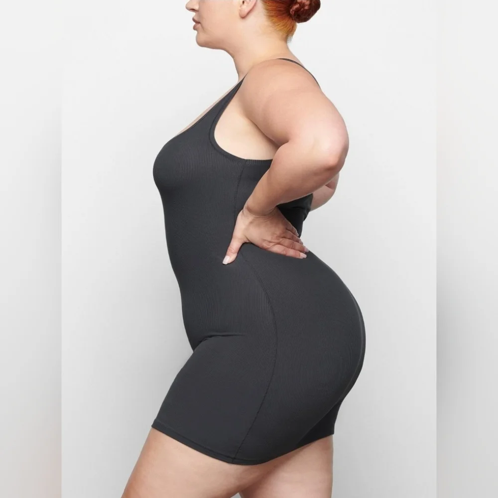 SKIMS Soft Lounge Short Slip Dress Graphite Womens/M/ 3X - Picture 3 of 14